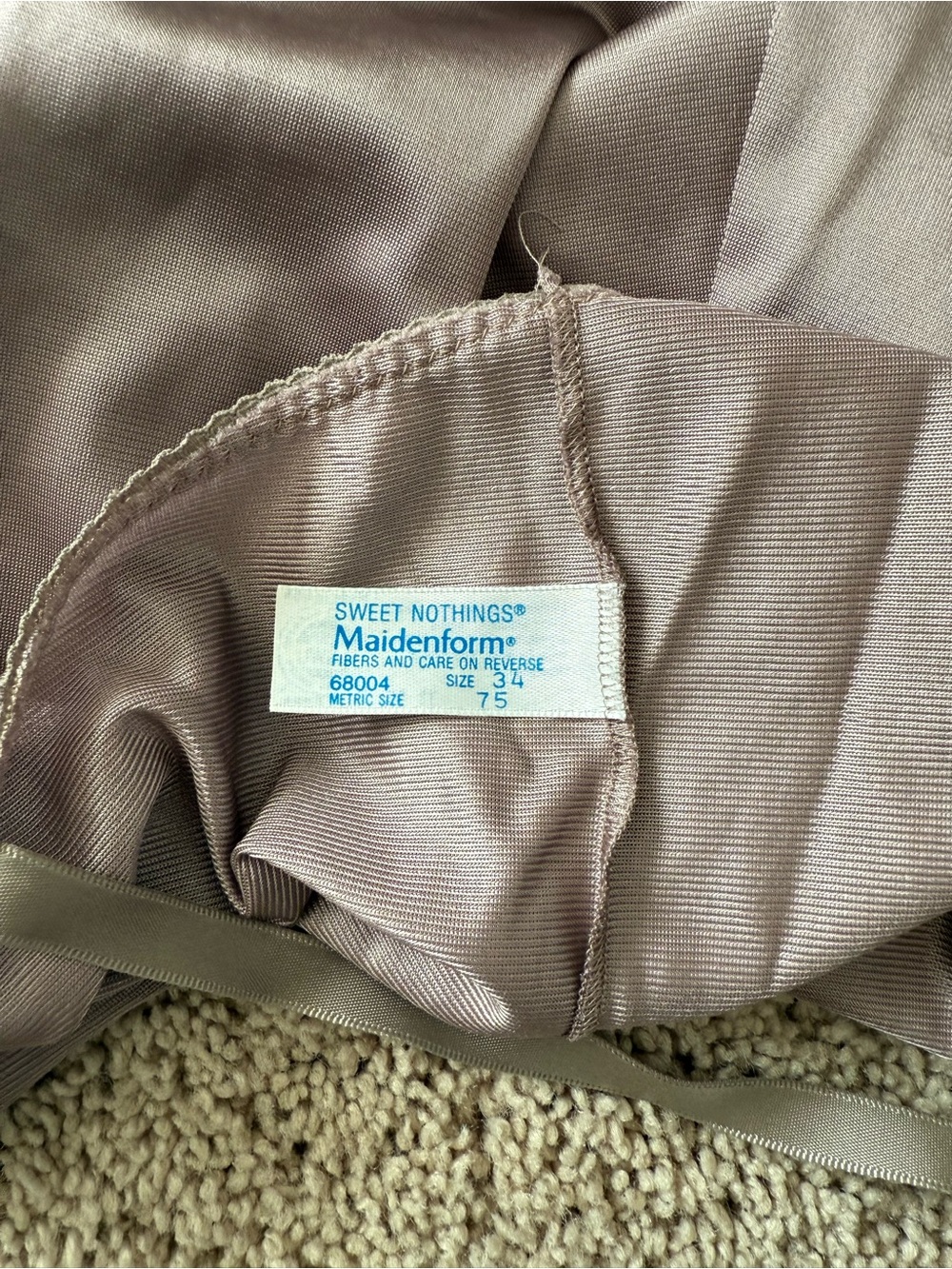 Vintage Sweet Nothings Maidenform Mauve-Taupe Midi Slip Skirt and Camisole - Picture 5 of 10